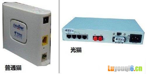 普通猫和光纤猫对比图