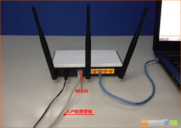 宽带网线接入上网时,路由器正确连接方式