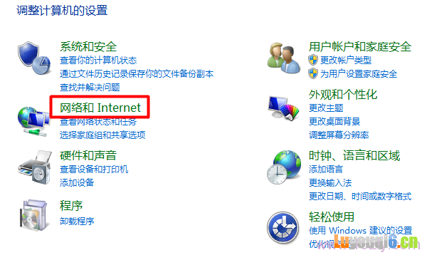 打开Win8电脑上的 网络和Internet 选项