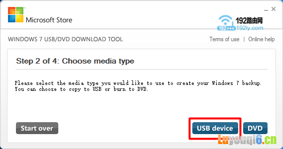 选择“USB device”